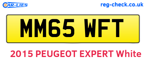 MM65WFT are the vehicle registration plates.