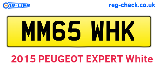 MM65WHK are the vehicle registration plates.