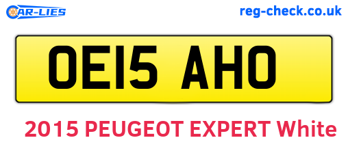 OE15AHO are the vehicle registration plates.
