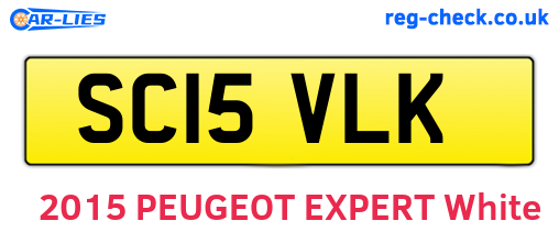 SC15VLK are the vehicle registration plates.