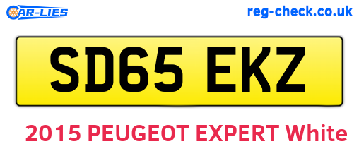 SD65EKZ are the vehicle registration plates.