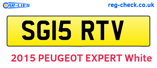 SG15RTV are the vehicle registration plates.