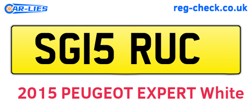 SG15RUC are the vehicle registration plates.