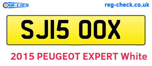 SJ15OOX are the vehicle registration plates.