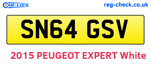 SN64GSV are the vehicle registration plates.