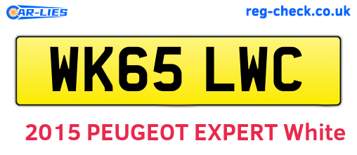 WK65LWC are the vehicle registration plates.