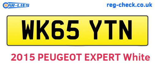 WK65YTN are the vehicle registration plates.