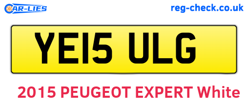 YE15ULG are the vehicle registration plates.