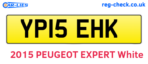 YP15EHK are the vehicle registration plates.