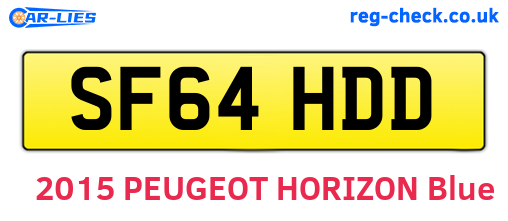 SF64HDD are the vehicle registration plates.