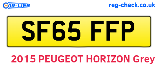 SF65FFP are the vehicle registration plates.