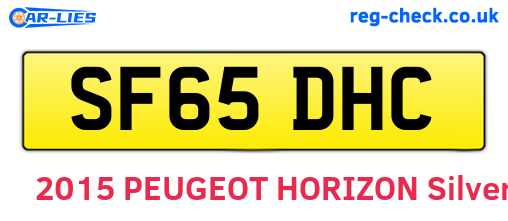 SF65DHC are the vehicle registration plates.