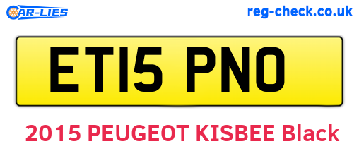 ET15PNO are the vehicle registration plates.