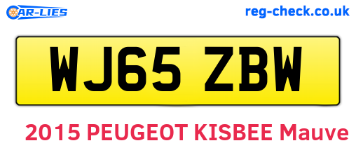 WJ65ZBW are the vehicle registration plates.