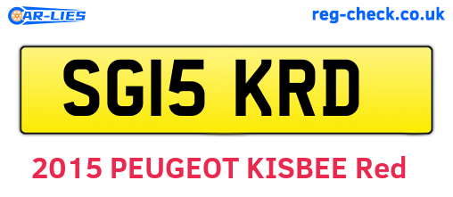 SG15KRD are the vehicle registration plates.