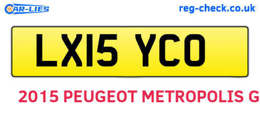 LX15YCO are the vehicle registration plates.