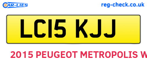 LC15KJJ are the vehicle registration plates.