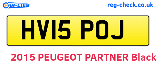 HV15POJ are the vehicle registration plates.