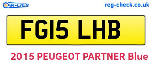 FG15LHB are the vehicle registration plates.