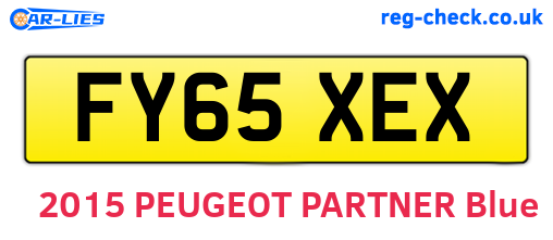 FY65XEX are the vehicle registration plates.