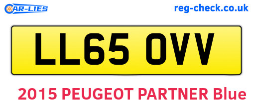 LL65OVV are the vehicle registration plates.