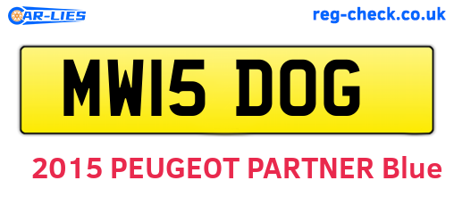 MW15DOG are the vehicle registration plates.