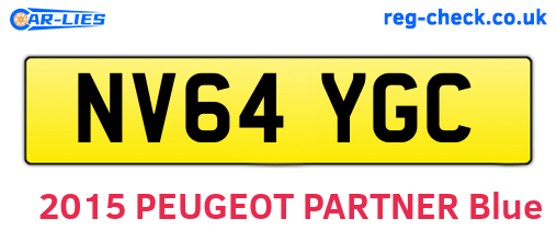 NV64YGC are the vehicle registration plates.