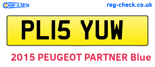 PL15YUW are the vehicle registration plates.