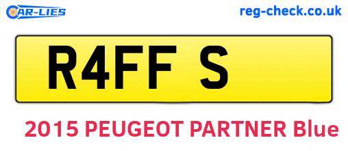 R4FFS are the vehicle registration plates.