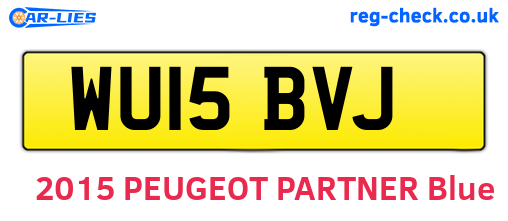 WU15BVJ are the vehicle registration plates.