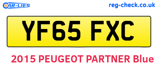 YF65FXC are the vehicle registration plates.