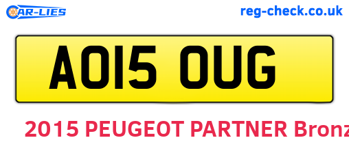AO15OUG are the vehicle registration plates.