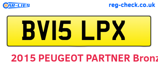 BV15LPX are the vehicle registration plates.