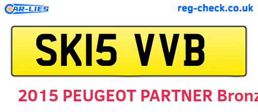 SK15VVB are the vehicle registration plates.