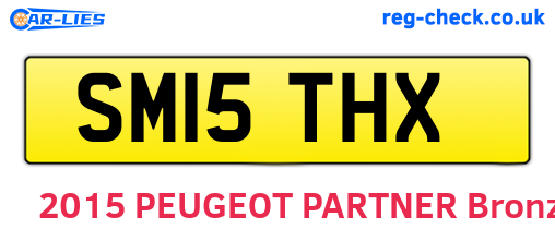 SM15THX are the vehicle registration plates.
