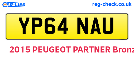 YP64NAU are the vehicle registration plates.