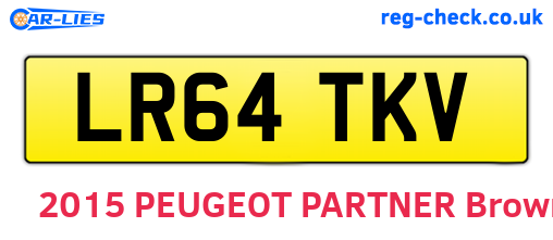 LR64TKV are the vehicle registration plates.