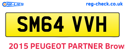 SM64VVH are the vehicle registration plates.