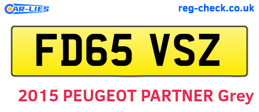 FD65VSZ are the vehicle registration plates.