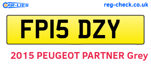 FP15DZY are the vehicle registration plates.