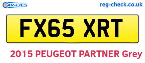 FX65XRT are the vehicle registration plates.