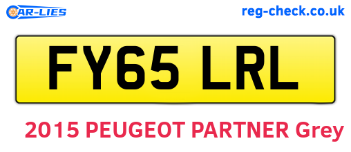 FY65LRL are the vehicle registration plates.