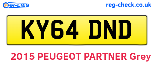 KY64DND are the vehicle registration plates.