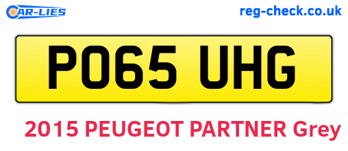 PO65UHG are the vehicle registration plates.