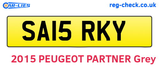 SA15RKY are the vehicle registration plates.