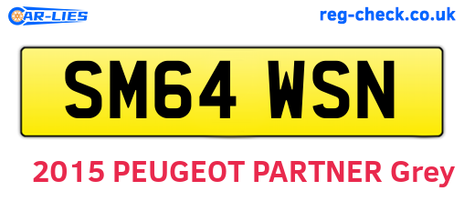 SM64WSN are the vehicle registration plates.