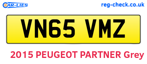 VN65VMZ are the vehicle registration plates.
