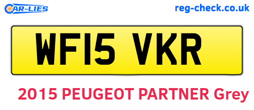 WF15VKR are the vehicle registration plates.