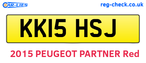 KK15HSJ are the vehicle registration plates.