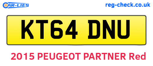 KT64DNU are the vehicle registration plates.